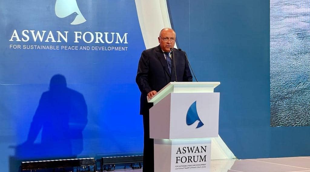 وزير الخارجية  يشارك في الجلسة الافتتاحية لمنتدى أسوان للسلام والتنمية المستدامين.