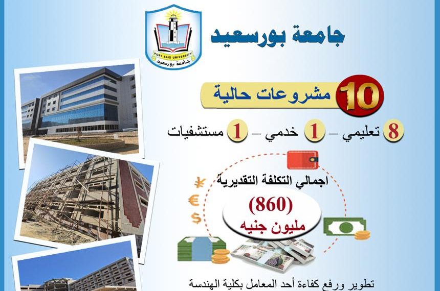  وزير التعليم العالي يستعرض تقريرًا ميدانيًا حول مشروعات جامعة بورسعيد بتكلفة 860 مليون جنيه (1)