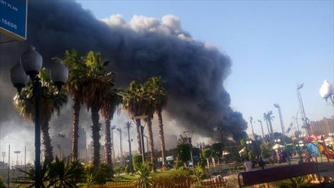 السيطرة علي حريق فى صالة جمباز بنادى الجزيرة وسط القاهرة