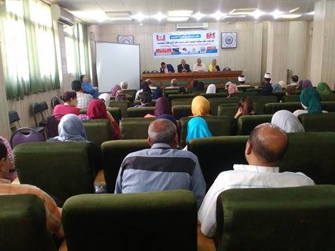 بالصور..مؤتمر بعنوان “مخاطر الهجرة غير الشرعية ” بالنيل للاعلام بالفيوم