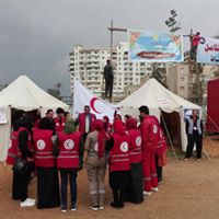 رئيس أركان قوات الدفاع الشعبي يشيد بدور الهلال الاحمر بدمياط بمعسكر  ايواء المحافظة 