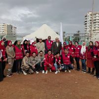 رئيس أركان قوات الدفاع الشعبي يشيد بدور الهلال الاحمر بدمياط بمعسكر  ايواء المحافظة 