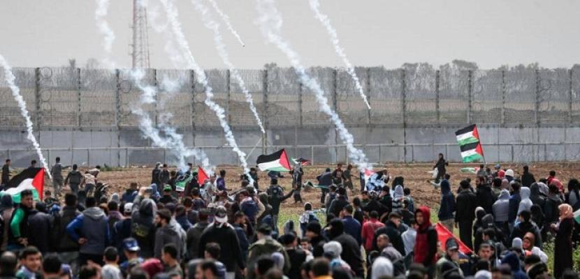 الهلال الأحمر الفلسطيني: استشهاد فلسطينيين اثنين بنيران الاحتلال الإسرائيلي مع انطلاق مليونية يوم الأرض شرق غزة