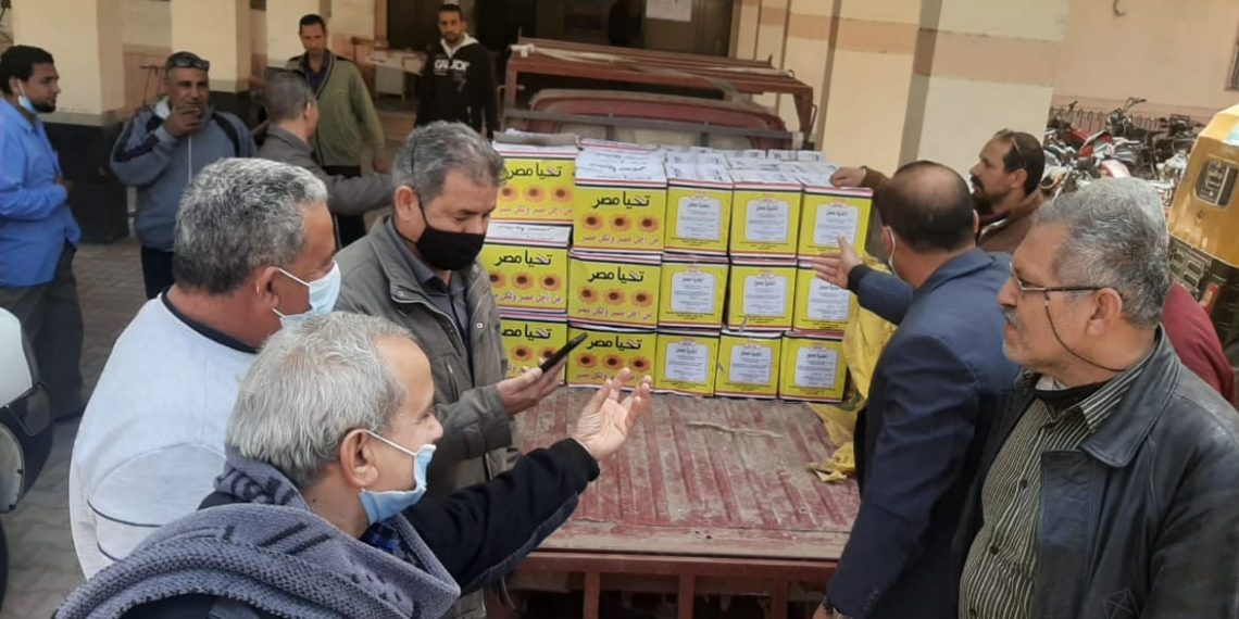 تموين ههيا يحبط محاولة تهريب سلع مدعمة للسوق السوداء