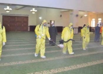 إنطلاق حملة الأوقاف الموسعة لنظافة وتعقيم المساجد إستعداداً لشهر رمضان المبارك