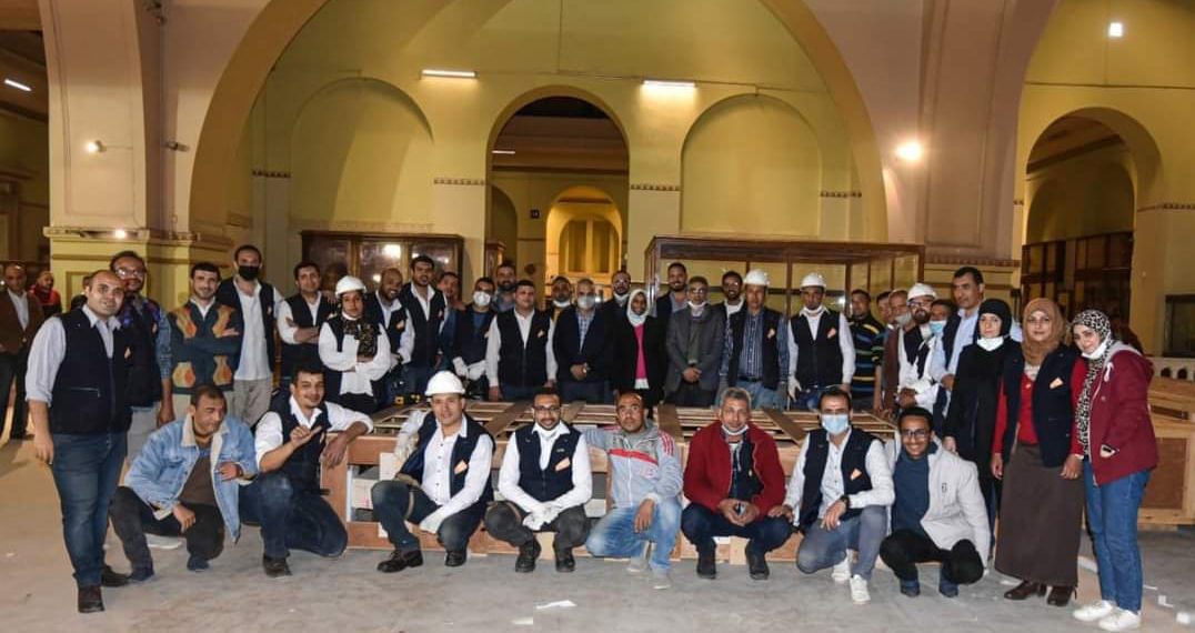 المتحف المصري الكبير يستقبل المقصورة الثالثة من ‏مقاصير الملك الذهبي توت عنخ آمون