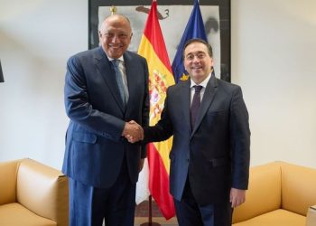 “وزير الخارجية المصري يبحث مع نظيره الإسباني جهود تعزيز الاعتراف بالدولة الفلسطينية وتفعيل حل الدولتين في اجتماع مجلس الشؤون الخارجية للاتحاد الأوروبي”